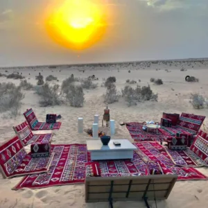 Séance désert avec coucher de soleil
